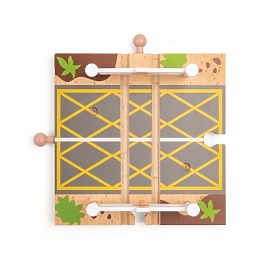 Bigjigs Rail Drewniany tor kolejowy z polną drogą 80 części