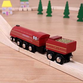 Replika lokomotywy Bigjigs Rail Księżna Hamilton + 3 tory