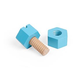 Bigjigs Skrzynka z nakrętkami i śrubami