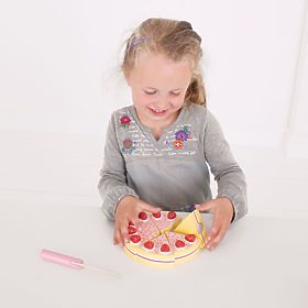 Bigjigs Toys Drewniany tort z truskawkami