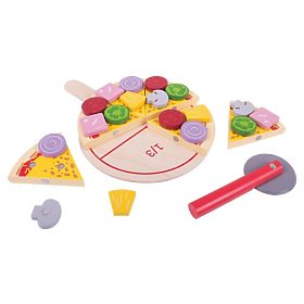 Bigjigs Toys Drewniana krajalnica do pizzy