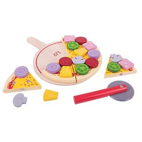 Bigjigs Toys Drewniana krajalnica do pizzy