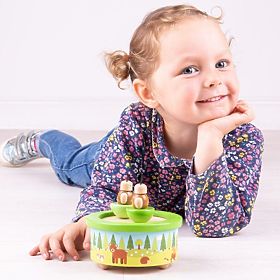 Bigjigs Toys Drewniana pozytywka woodland
