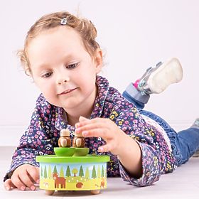 Bigjigs Toys Drewniana pozytywka woodland, Bigjigs Toys