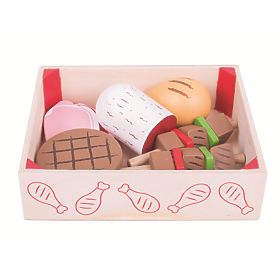 Bigjigs Toys Drewniane kiełbaski w pudełku