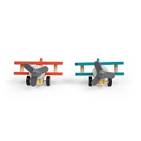 Bigjigs Toys Drewniane nakręcane samolot Dwupłatowiec 1 szt., Bigjigs Toys