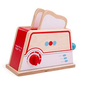 Bigjigs Toys Drewniany toster w kropki
