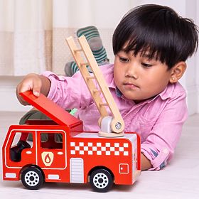 Bigjigs Toys Drewniany wóz strażacki, Bigjigs Toys
