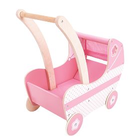 Bigjigs Toys Drewniany wózek dla lalek