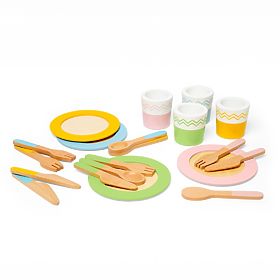 Bigjigs Toys Drewniany zestaw do serwowania