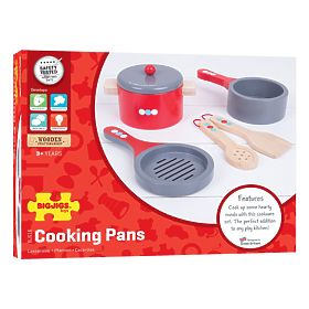 Bigjigs Toys Drewniany zestaw naczyń w kropki