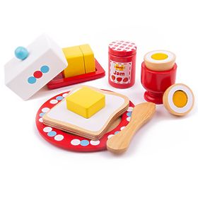 Bigjigs Toys Drewniany zestaw śniadaniowy, Bigjigs Toys