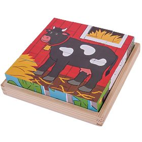 Bigjigs Toys Klocki obrazkowe farma