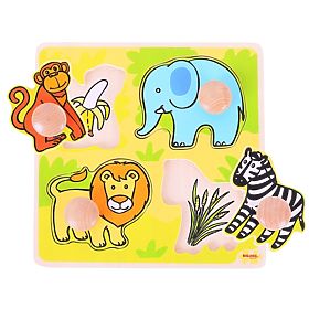 Bigjigs Toys moja pierwsza wsuwana układanka safari