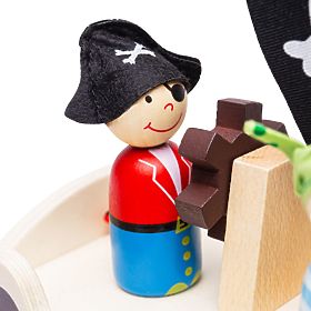 Bigjigs Toys Piracki statek z piratami