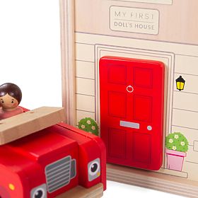 Bigjigs Toys Rozkładany domek z akcesoriami