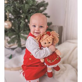 Bigjigs Toys Różowy płaszczyk z czapeczką dla lalki 38 cm