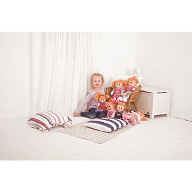 Bigjigs Toys Różowy płaszczyk z czapeczką dla lalki 38 cm