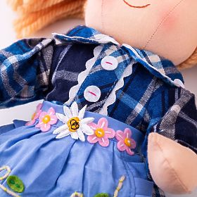 Bigjigs Toys Tkaninowa lalka Katie 34 cm, Bigjigs Toys