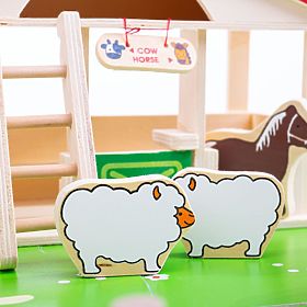 Bigjigs Toys Duża drewniana farma
