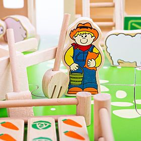 Bigjigs Toys Duża drewniana farma