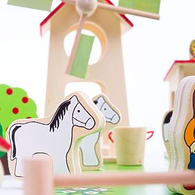Bigjigs Toys Duża drewniana farma