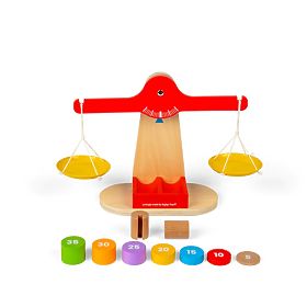 Bigjigs Toys Waga z wyważającymi odważnikami, Bigjigs Toys