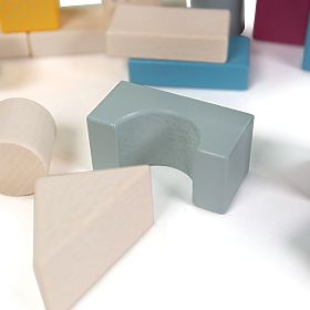 Bigjigs Toys Wiaderko z klockami 50 szt., Bigjigs Toys