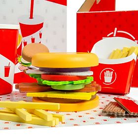 Bigjigs Toys Zestaw Burger i Frytki