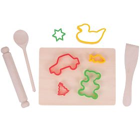 Bigjigs Toys Zestaw do pieczenia z foremkami, Bigjigs Toys