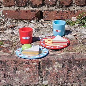 Bigjigs Toys Zestaw przekąsek w kropki, Bigjigs Toys