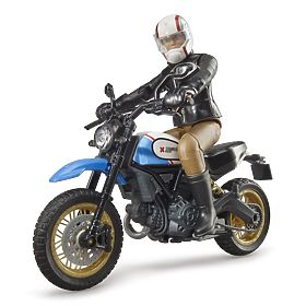 Bruder 63051 BWORLD Motocykl Scrambler Ducati Cafe Racer z jeźdźcem, Bruder