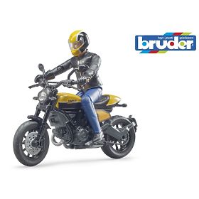 Bruder 63053 BWORLD Motocykl Scrambler Ducati Cafe Racer z jeźdźcem