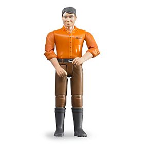 Bruder BWORLD Figurka mężczyzna brązowe spodnie, Bruder