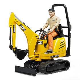 Bruder BWORLD Mikrokoparka JCB z figurką, Bruder