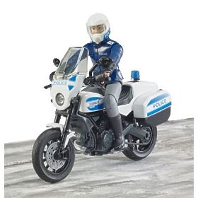 Bruder BWORLD policyjny motocykl Ducati Scrambler z jeźdźcem