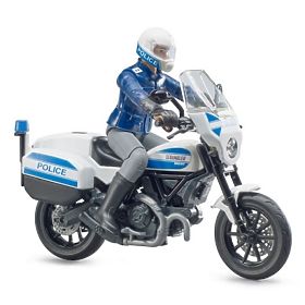 Bruder BWORLD policyjny motocykl Ducati Scrambler z jeźdźcem