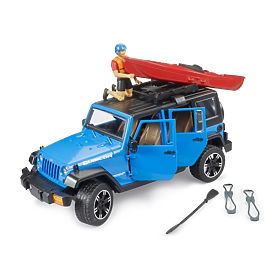 Bruder Jeep Wrangler Rubicon z kajakiem i figurką 1:16
