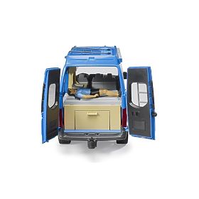 Bruder MB Sprinter Camper z kierowcą i akcesoriami, Bruder