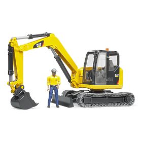 Bruder Minikoparka CAT z figurką, Bruder