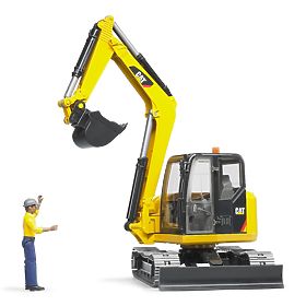 Bruder Minikoparka CAT z figurką, Bruder