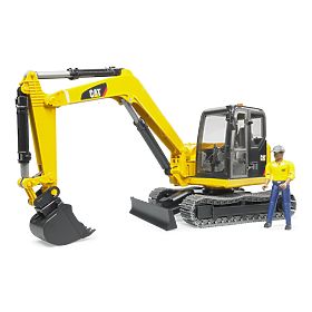 Bruder Minikoparka CAT z figurką, Bruder