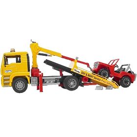 Bruder Samochód ciężarowy MAN holownik i Jeep