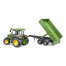 Bruder Traktor John Deere z przyczepą