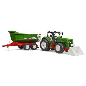 Bruder Traktor ROADMAX z ładowaczem czołowym i przyczepą