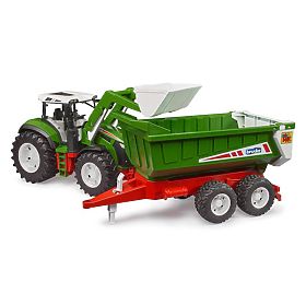 Bruder Traktor ROADMAX z ładowaczem czołowym i przyczepą