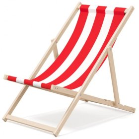 Krzesło plażowe Czerwono-białe paski, CHILL