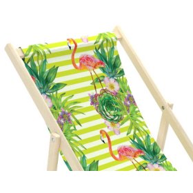 Krzesełko plażowe dla dzieci Flamingi i tropikalne kwiaty, CHILL