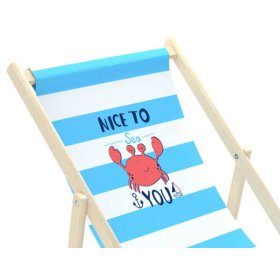 Krzesełko plażowe dla dzieci Krab - niebiesko-białe, Chill Outdoor