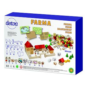 Detoa Drewniana układanka Farma 100 elementów